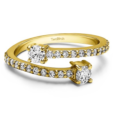 0.63 Carat Together 4Ever:  Beautiful TwoStone Ring by TwoBirch