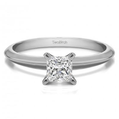 0.25 Carat Traditional Style Princess Solitaire