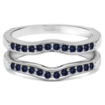 0.14 Ct. Sapphire Contour Prong In Channel Set Enhancer Ring Guard