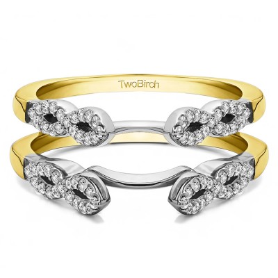 0.38 Ct. Infinity Ring Guard Enhancer in Two Tone Gold