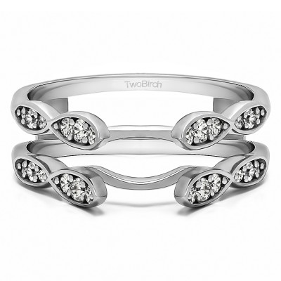 0.32 Ct. Shared Prong Cathedral Infinity Ring Guard