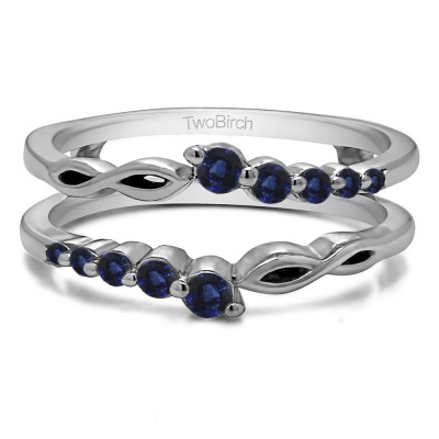 0.25 Ct. Sapphire Graduated Infinity Ring Guard