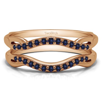 0.23 Ct. Sapphire Contour Ring Jacket in Rose Gold