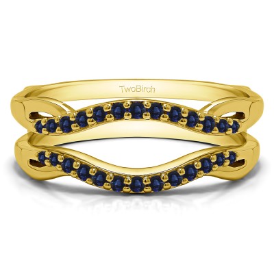 0.23 Ct. Sapphire Contour Ring Jacket in Yellow Gold