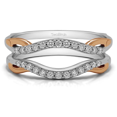 0.23 Ct. Contour Ring Jacket in Two Tone Gold