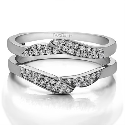 0.38 Ct. Double Row Pave Jacket Ring