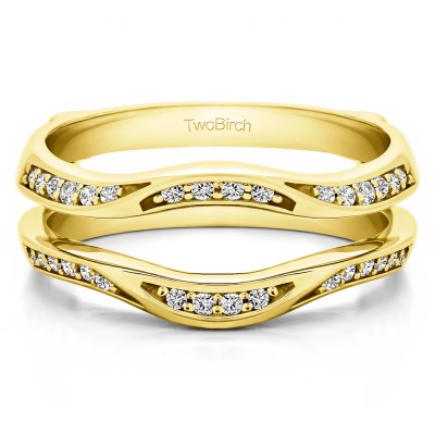 0.24 Ct. Curved Ring Guard in Yellow Gold