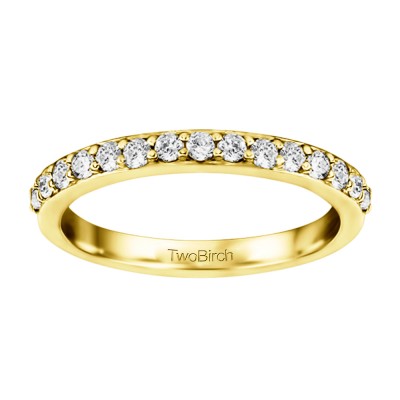 0.16 Carat Low Profile Shared Prong Set Wedding Ring