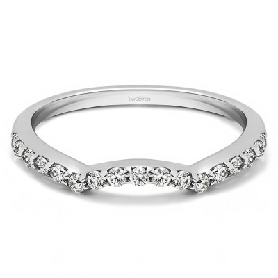 0.2975 Carat Matching Wedding Ring For Halo Engagement Ring