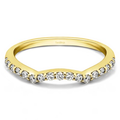 0.2975 Carat Matching Wedding Ring For Halo Engagement Ring