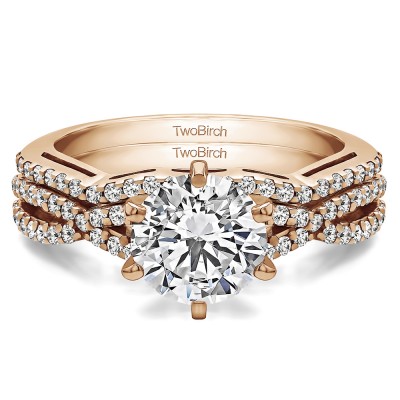 Infinity Engagement Ring Bridal Set (2 Rings) (1.34 Ct. Twt.)