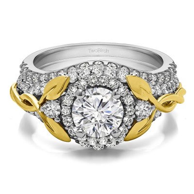 Round Infinity Braid Engagement Ring Bridal Set (2 Rings)(2.1 Ct. Twt.)