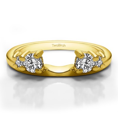 0.4 Ct. Graduated Four Stone Ring Wrap in Yellow Gold
