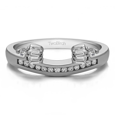 0.26 Ct. Bow Designed Contour Channel Anniversary ring wrap