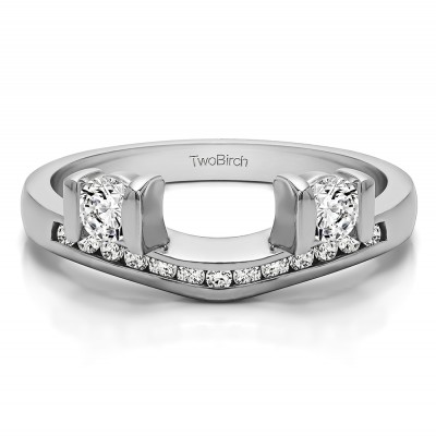 0.42 Ct. Two Stone Anniversary Ring Wrap