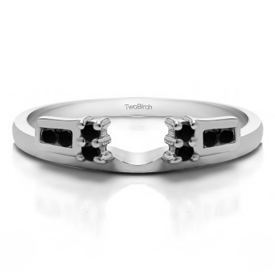 0.12 Ct. Black Prong and Channel Ring Wrap Enhancer
