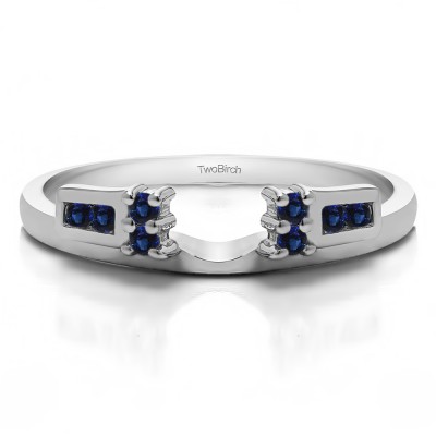 0.12 Ct. Sapphire Prong and Channel Ring Wrap Enhancer