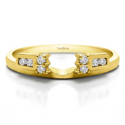 0.16 Ct. Prong and Channel Ring Wrap Enhancer in Yellow Gold