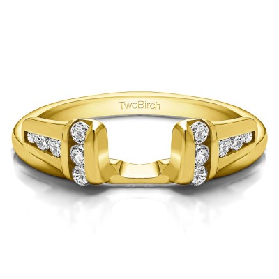 0.24 Ct. Channel Set Ring Wrap Enhancer Jacket in Yellow Gold