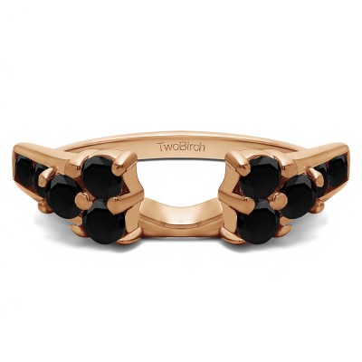 0.26 Ct. Black Cluster ring wrap in Rose Gold