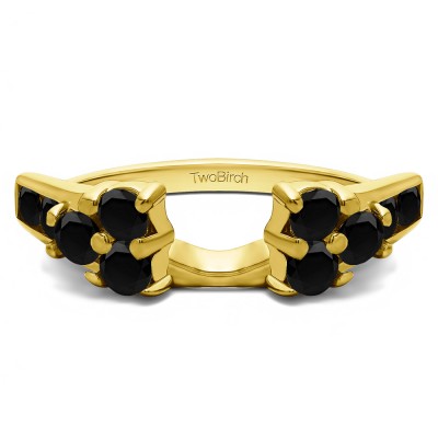 0.26 Ct. Black Cluster ring wrap in Yellow Gold