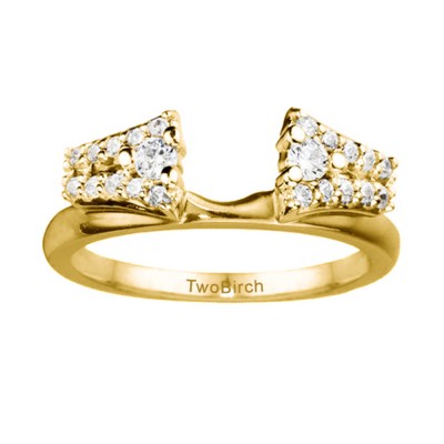 0.3 Ct. Double Row ring wrap in Yellow Gold