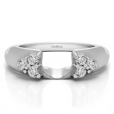 0.48 Ct. Cluster Prong Wedding ring wrap