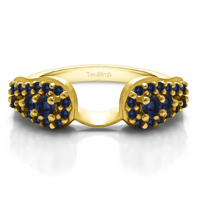 0.49 Ct. Sapphire Fishtail Ring Wrap Enhancer in Yellow Gold