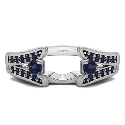 0.29 Ct. Sapphire Y Shape Prong in Channel Ring Wrap