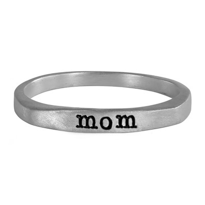 Stamped Mom Ring