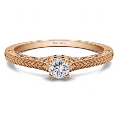 0.35 Carat Accented Solitaire Promise Ring