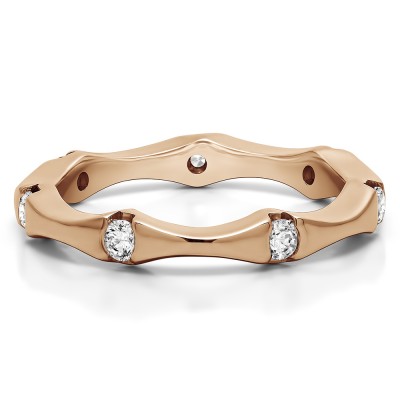 0.25 Carat Stackable Eternity Band  in Rose Gold