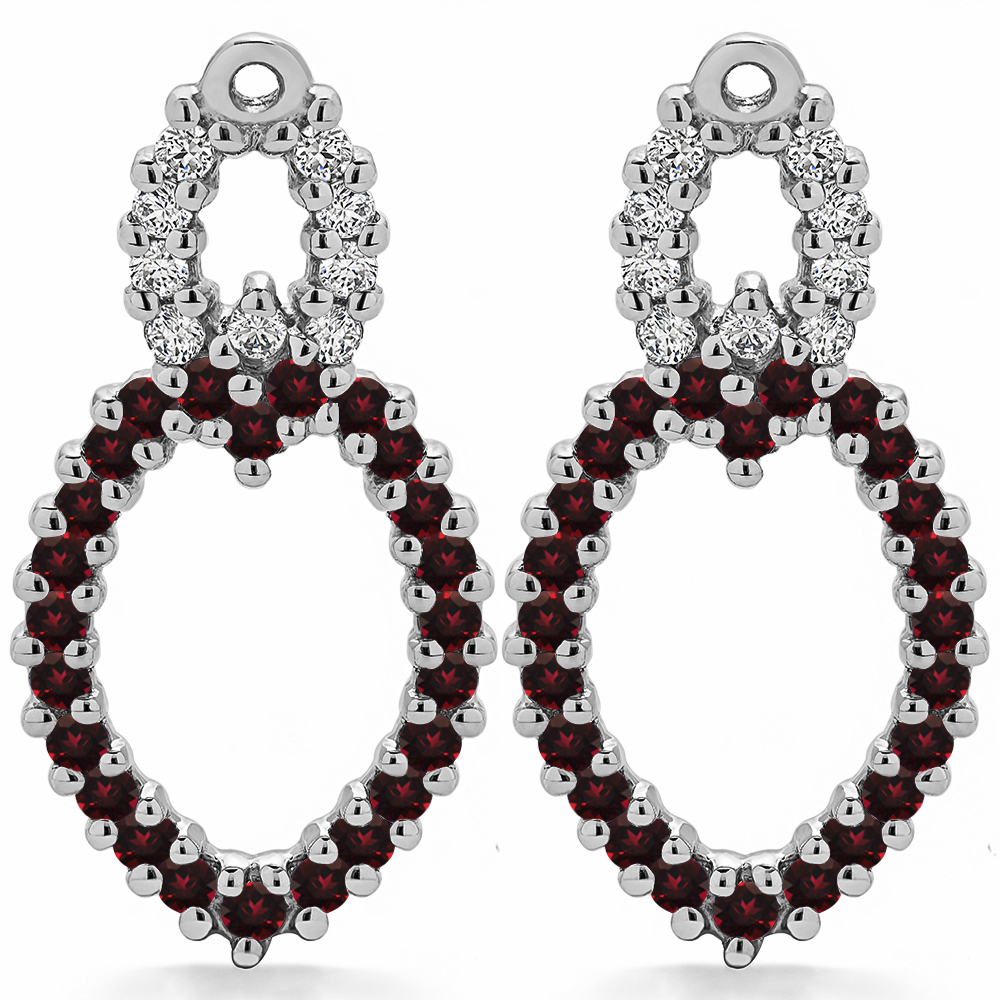 TwoBirch Earring Jackets - 1.02 Carat Ruby and Diamond Double Infinity ...