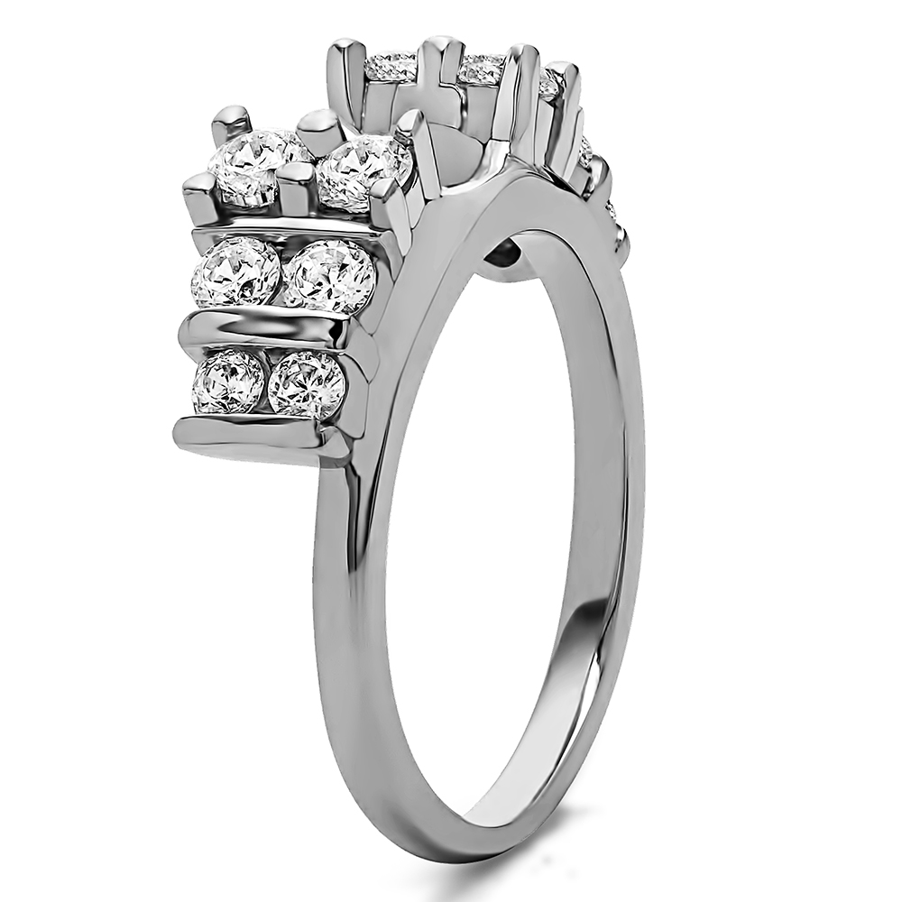 0.25 Ct. Three Row Bar Set Ring Wrap