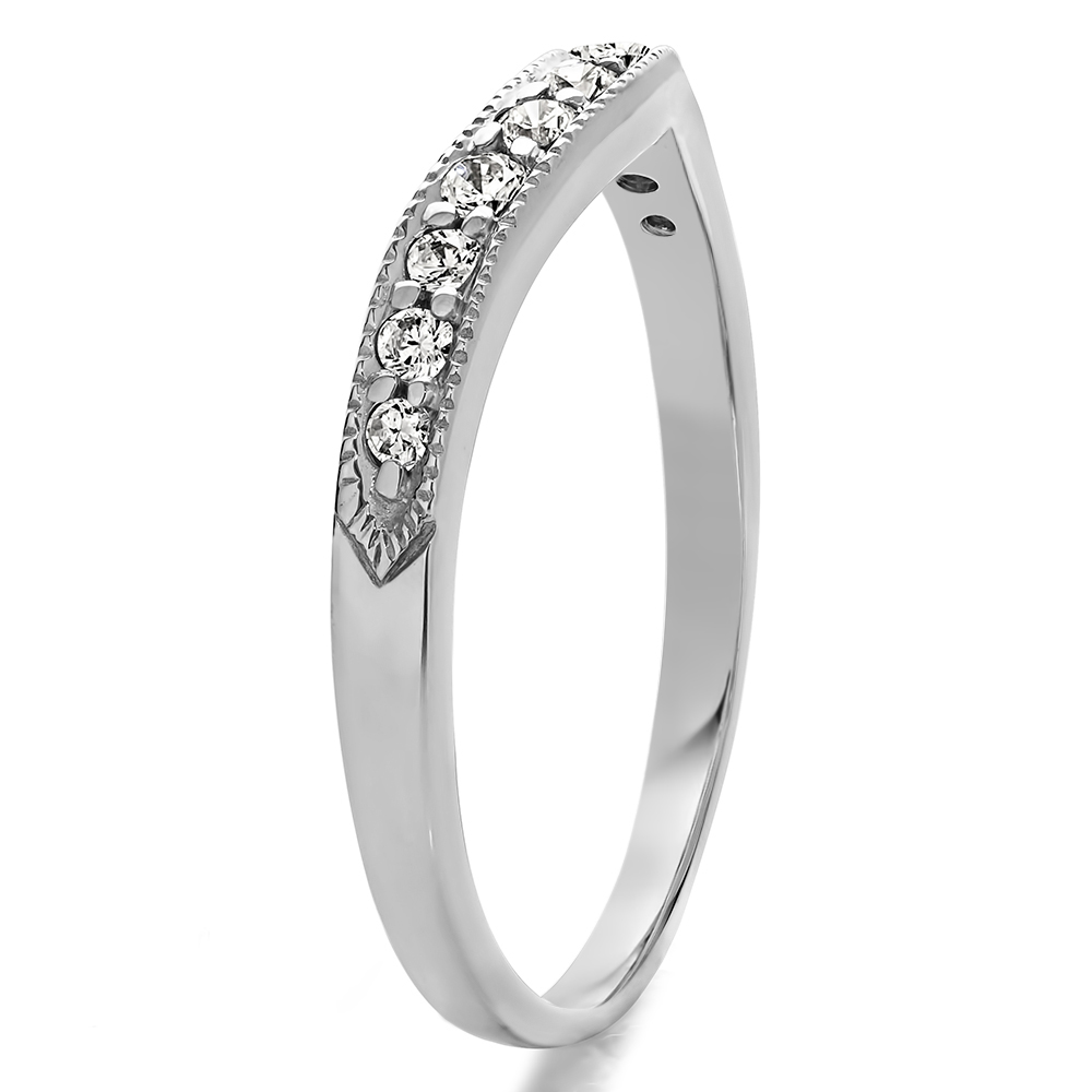 0.2 Ct. Millgrained Edge Shared Prong Shadow Band