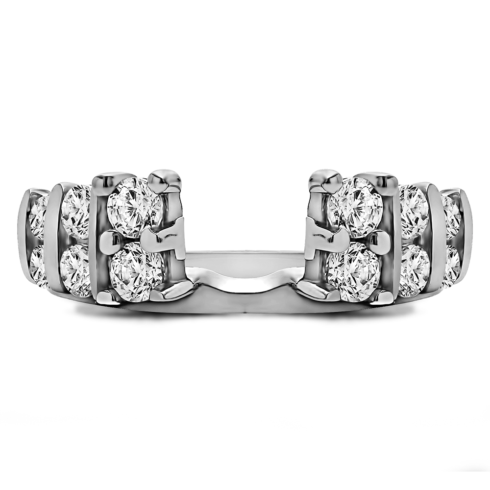 0.25 Ct. Three Row Bar Set Ring Wrap