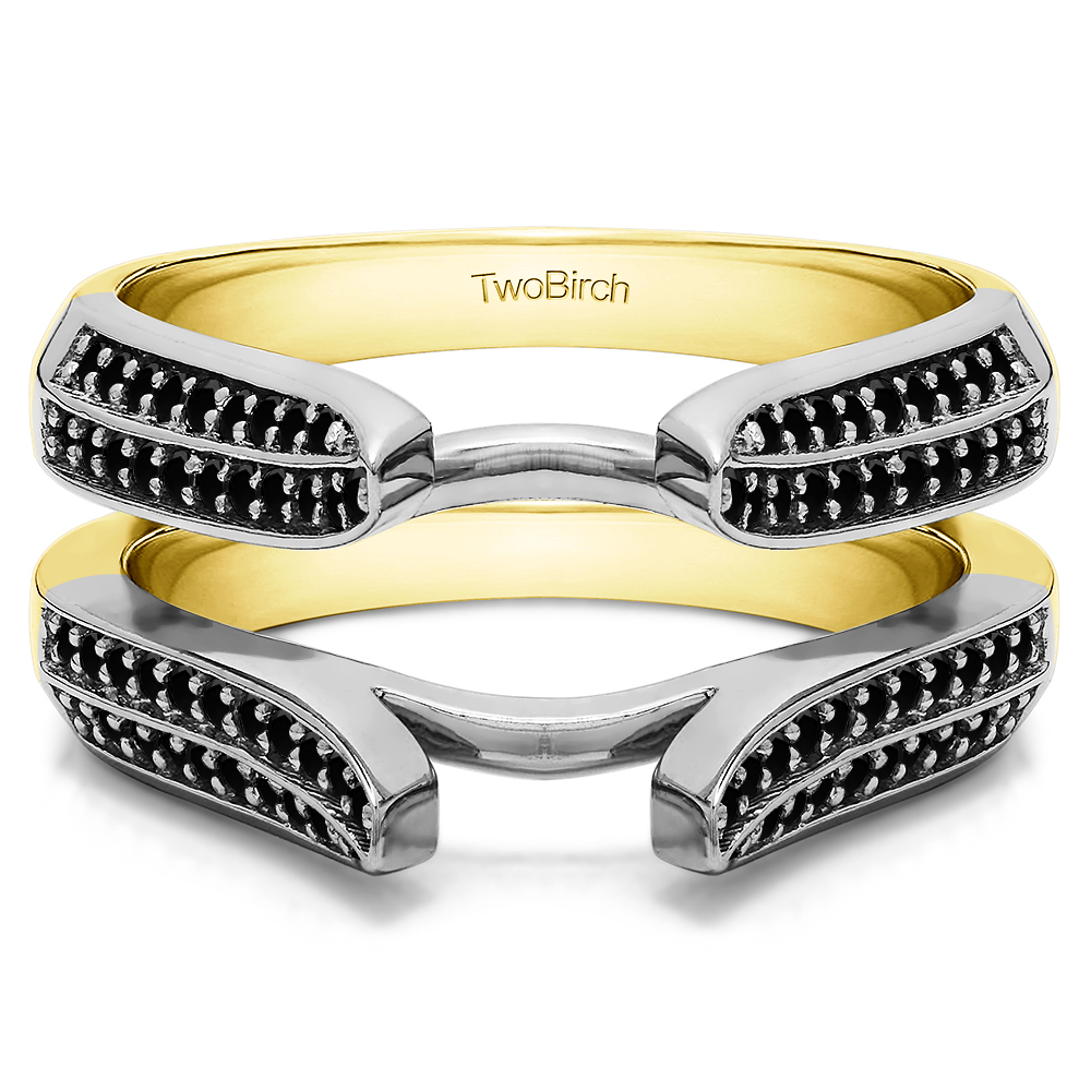TwoBirch Ring Guards 0.4 Ct. Double Row Cathedral Ring Guard in Two