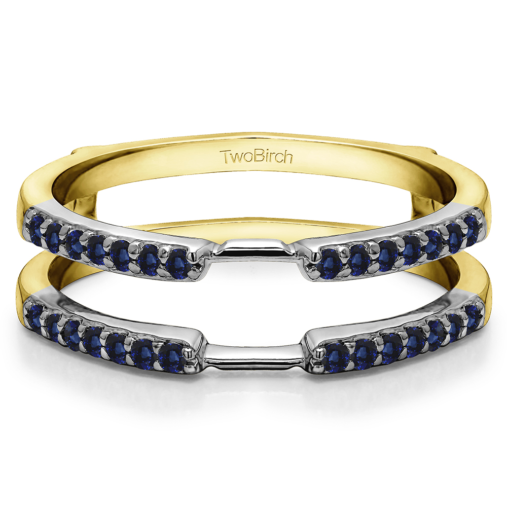 TwoBirch Ring Guards 0.28 Ct. Delicate Shared Prong ring guard in Two