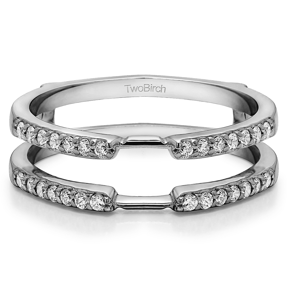 TwoBirch Ring Guards 0.28 Ct. Delicate Shared Prong ring guard