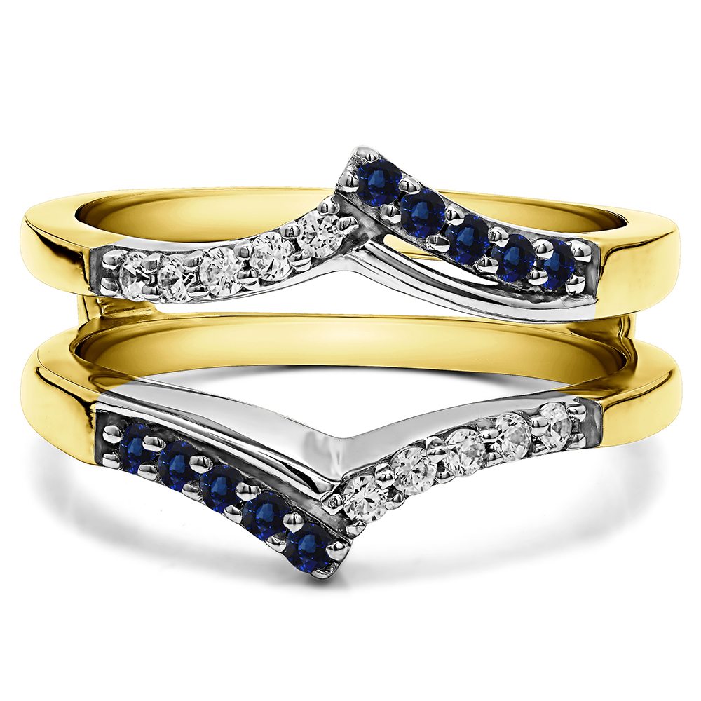 TwoBirch Ring Guards 0.3 Ct. Bypass Prong Set Wedding Ring Guard in