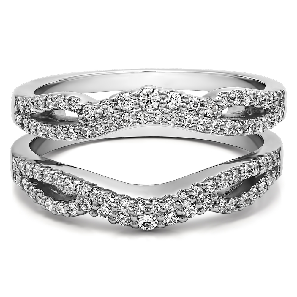 TwoBirch Ring Guards 0.57 Ct. Double Infinity Wedding Ring Guard Enhancer