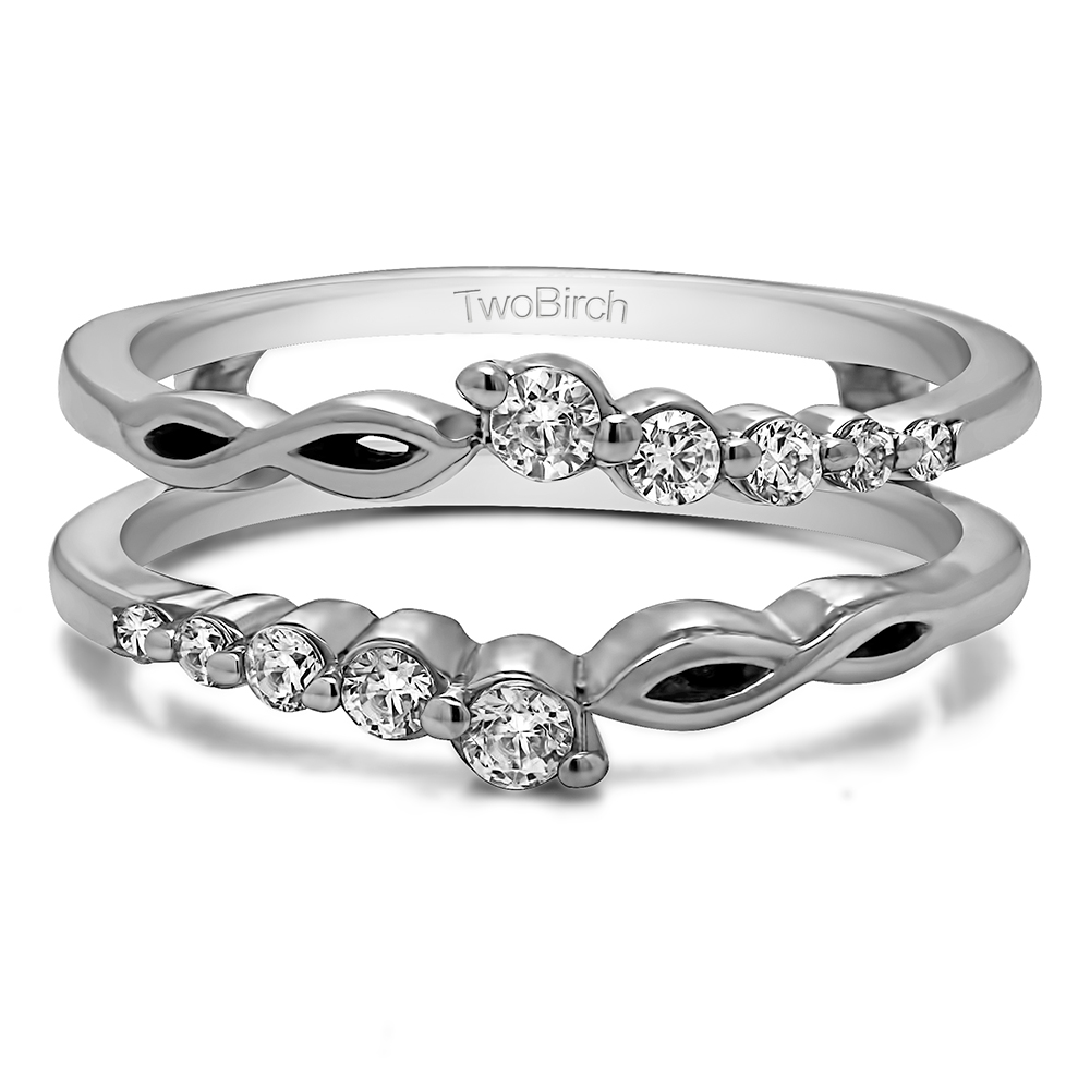 TwoBirch Ring Guards 0.25 Ct. Graduated Infinity Ring Guard