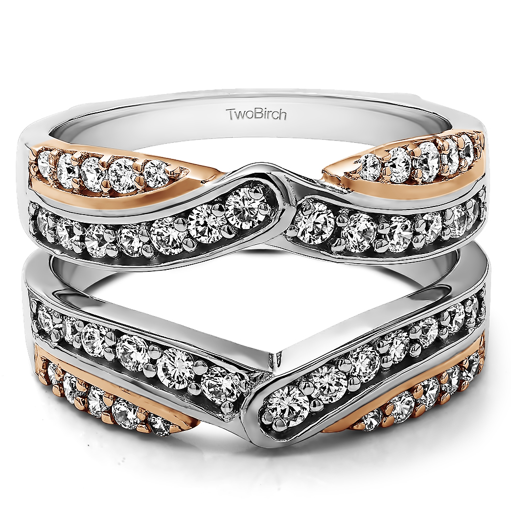 TwoBirch Ring Guards 1.01 Ct. Infinity Bypass Engagement Ring Guard