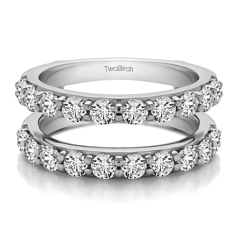 TwoBirch Ring Guards 1.5 Ct. Straight Shared Prong Ring Jacket