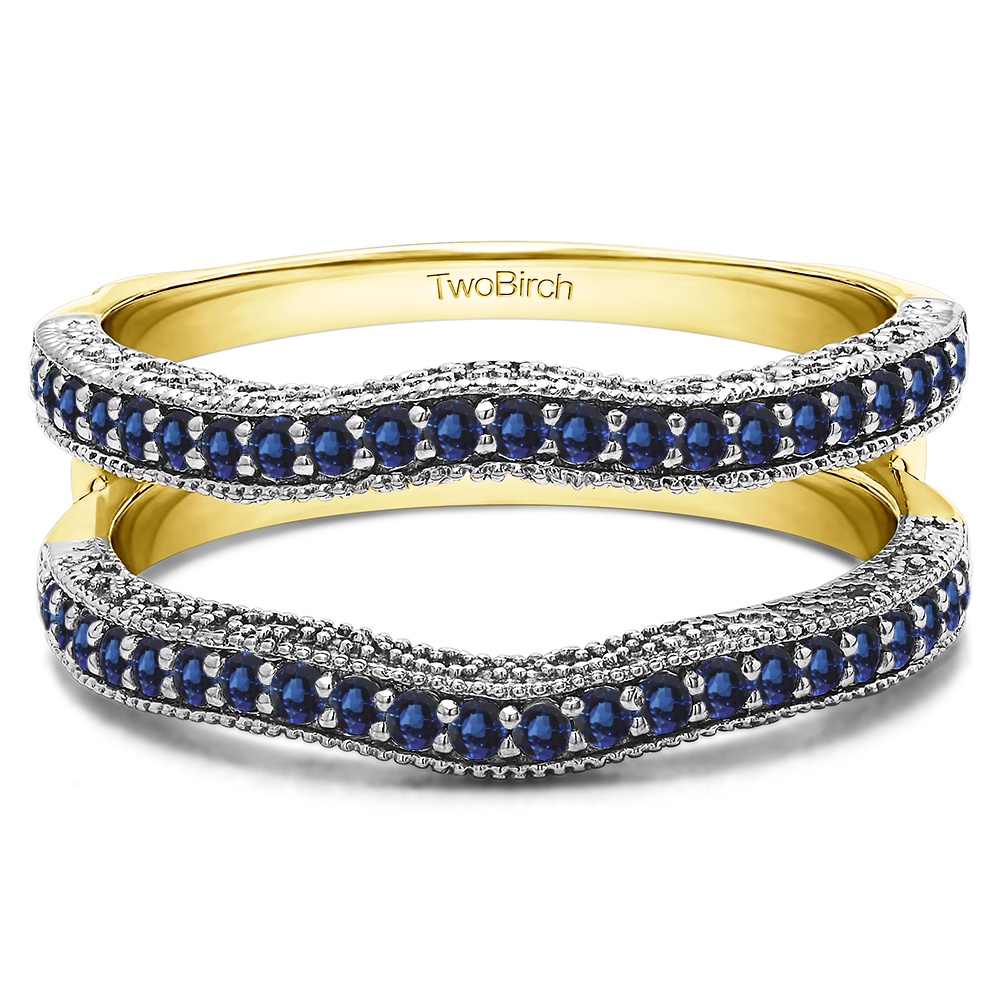 TwoBirch Ring Guards 0.26 Ct. Contour Ring Guard with Millgrained