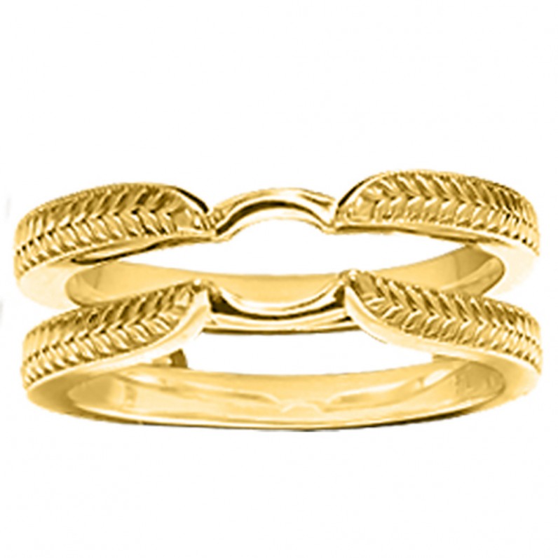 TwoBirch Ring Guards Plain Metal Ring Guard Enhancer in Yellow Gold