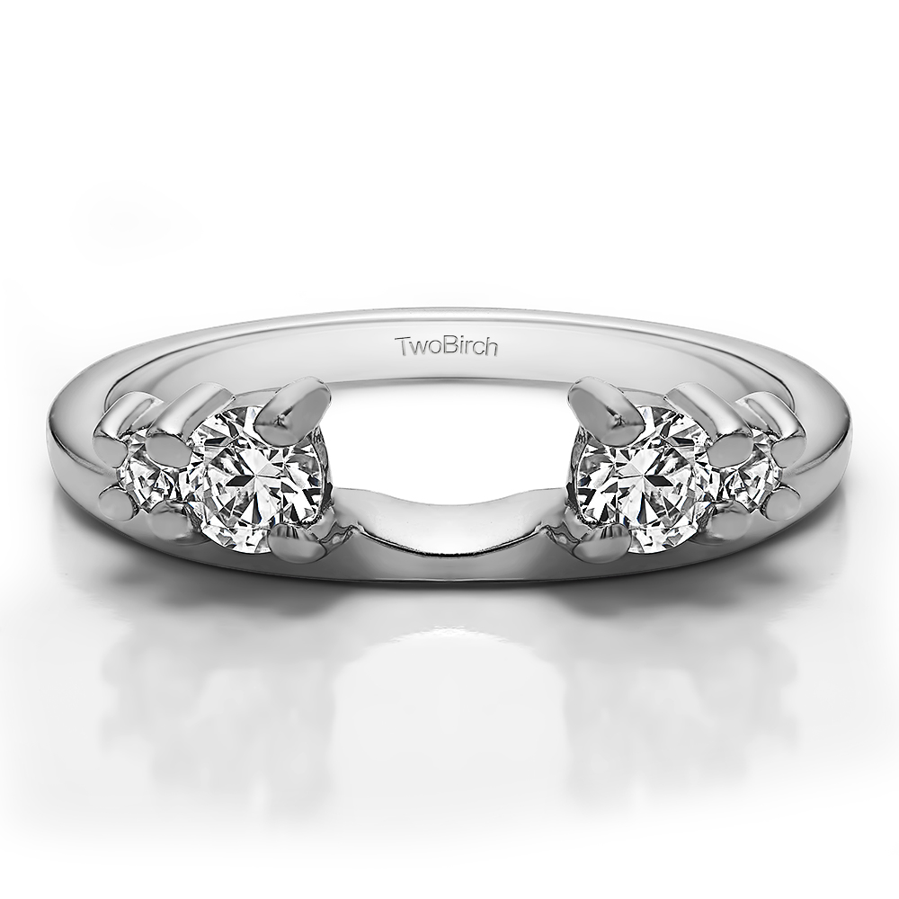 TwoBirch Ring Wrap 0.4 Ct. Graduated Four Stone Ring Wrap