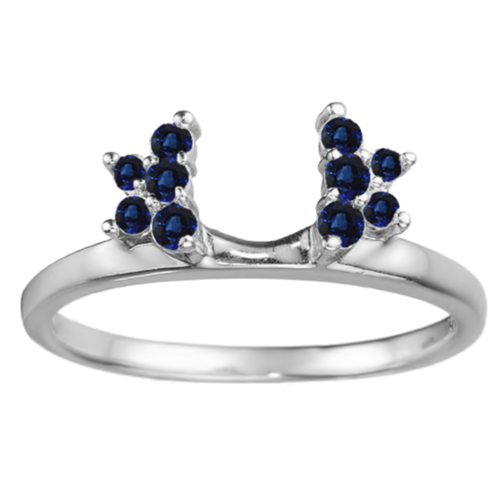 TwoBirch Ring Wrap - 0.19 Ct. Sapphire Prong Set Star Solitaire Ring Wrap