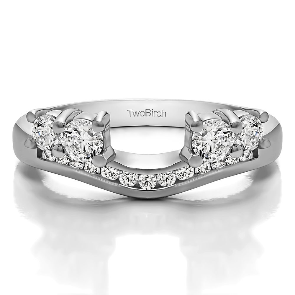 TwoBirch Ring Wrap 0.73 Ct. Four Stone Solitaire Anniversary Ring