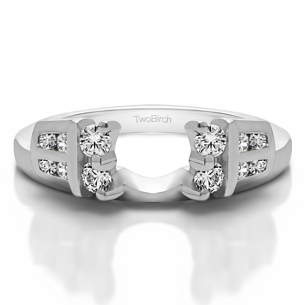TwoBirch Ring Wrap 0.32 Ct. Double Row Channel and Prong Set Ring